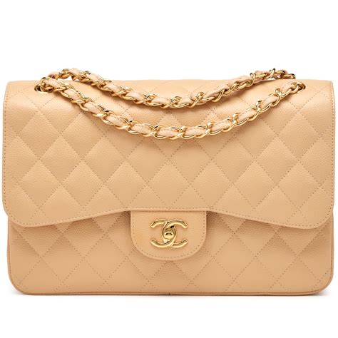 chanel jumbo caviar beige|CHANEL Caviar Quilted Jumbo Double Flap Beige Clair.